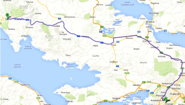 Route to Delphi