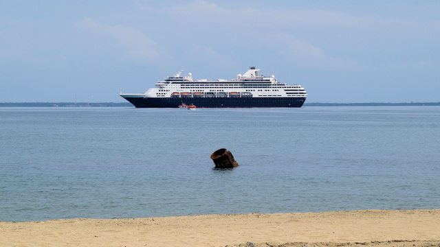 Ryndam at anchor