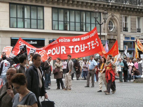 Immigrants' protest march