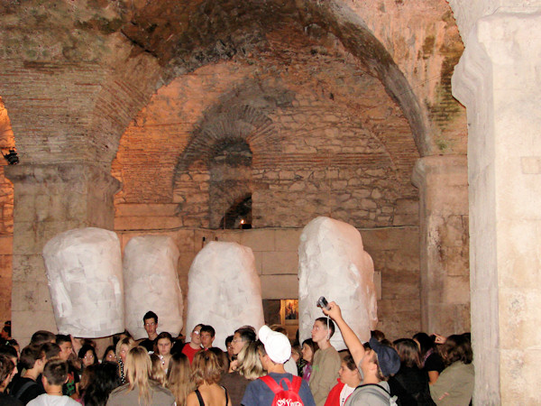 Art beneath the palace