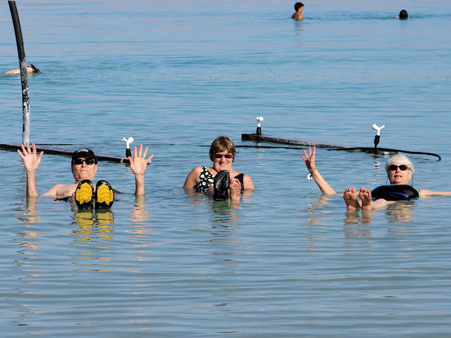 Floating in the Dead Sea