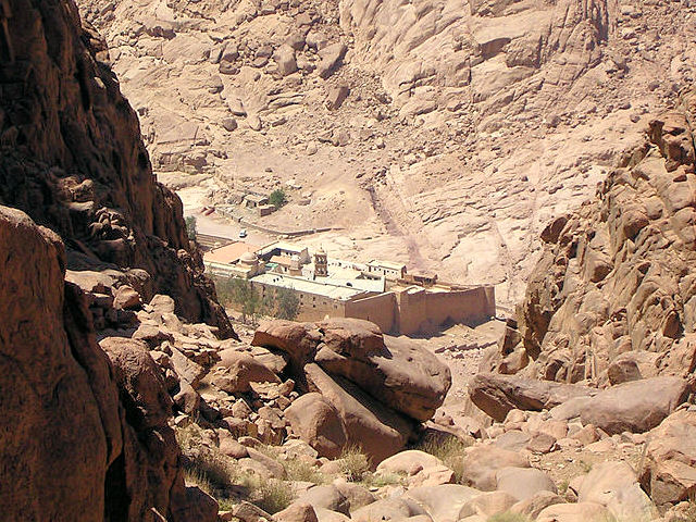St. Catherine's Monastery in its habitat