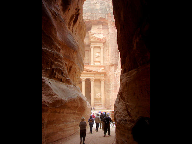 Leaving the Siq