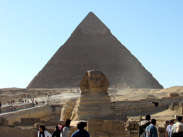 Khafre's pyramid and sphinx