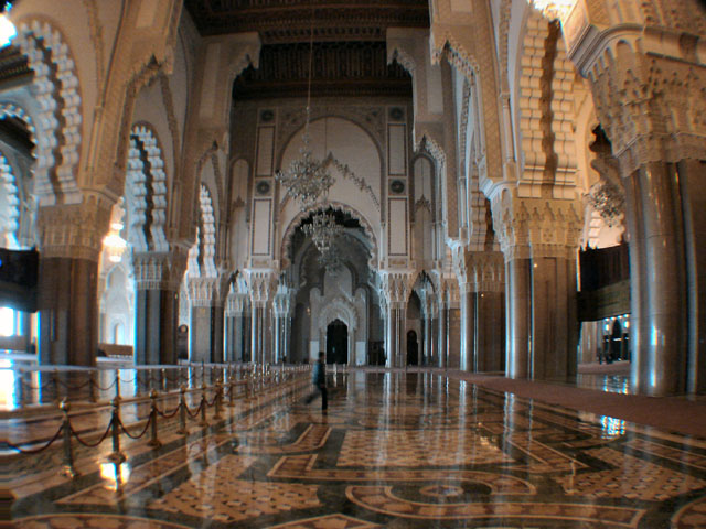 Interior of Hassan II Mosque