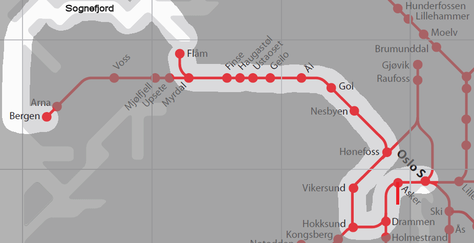 Route to Bergen